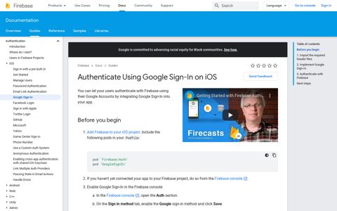 Authenticate Using Google Sign-In on iOS | Firebase