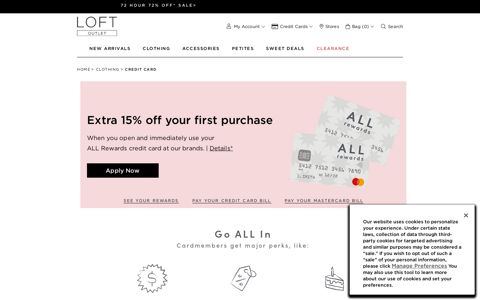 ALL Rewards Credit Card | LOFT Outlet