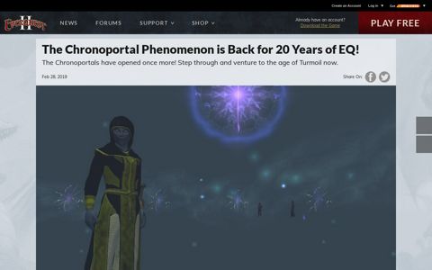 The Chronoportal Phenomenon is Back for 20 ... - Everquest 2