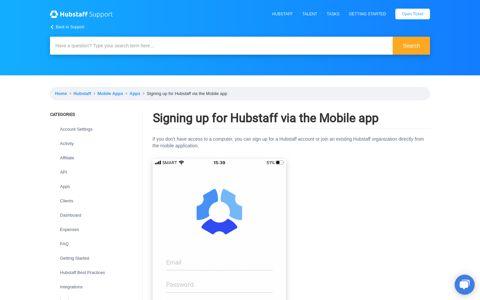 Signing up for Hubstaff via the Mobile app - Hubstaff Support