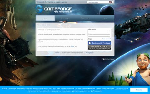 Gameforge - Game support