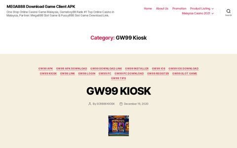 GW99 Kiosk Archives - SCR888 - Download Game Client APK