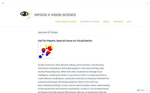 Journal of Vision – InfoVis x Vision science