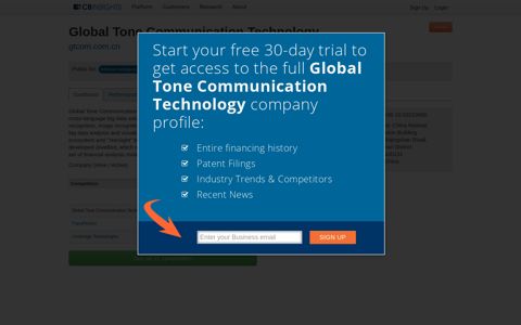 Global Tone Communication Technology - CB Insights