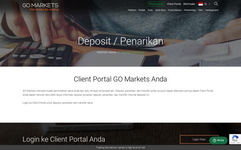 Client Portal GO Markets Anda | GO Markets mempermudah ...
