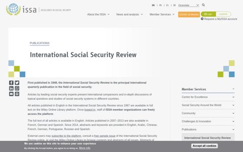International Social Security Review | International Social ...