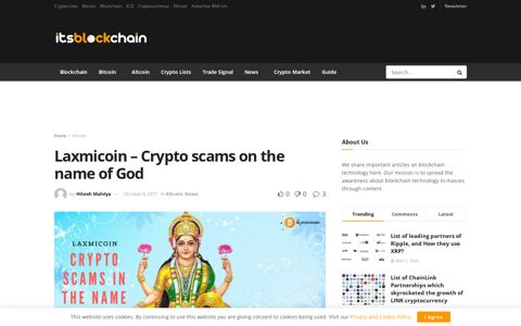 Laxmicoin - Crypto scams on the name of God | ItsBlockchain