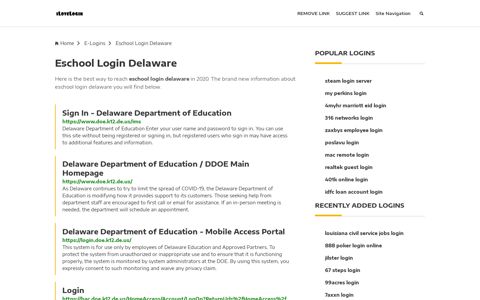 Eschool Login Delaware ❤️ One Click Access - iLoveLogin