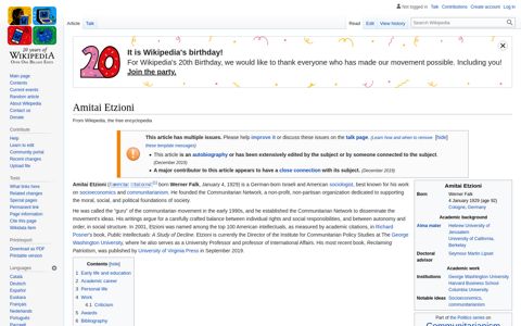 Amitai Etzioni - Wikipedia