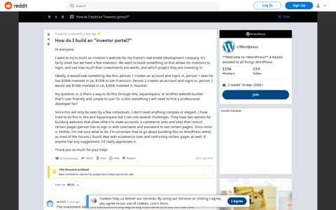 How do I build an "investor portal?" : Wordpress - Reddit