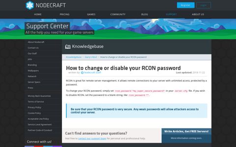 How to change or disable your RCON password | Garry's Mod ...