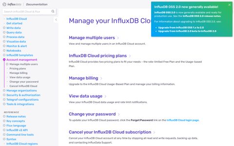 Manage your InfluxDB Cloud Account | InfluxDB Cloud ...