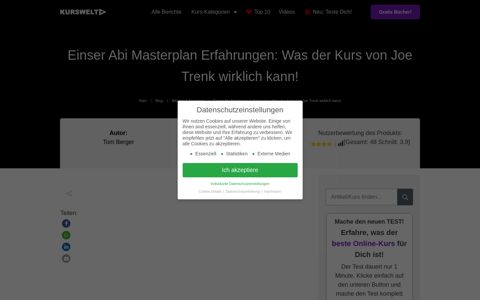 ᐅ Einser Abi Masterplan Erfahrungen ᐅ Die Wahrheit! + ...
