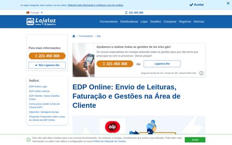 EDP Online: Login Área de Cliente, Envio Leituras, Faturação