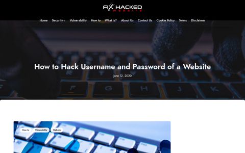 How to Hack Username and Password of a Website | Fix ...