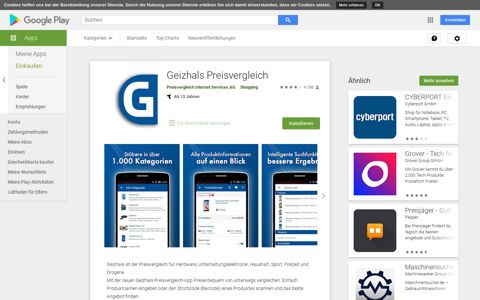 Geizhals Preisvergleich – Apps bei Google Play