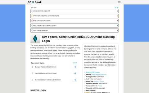 IBM Federal Credit Union (IBMSECU) Online Banking Login ...