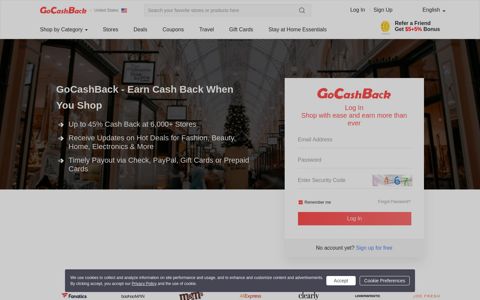 GoCashBack - Earn Cash Back When You Shop