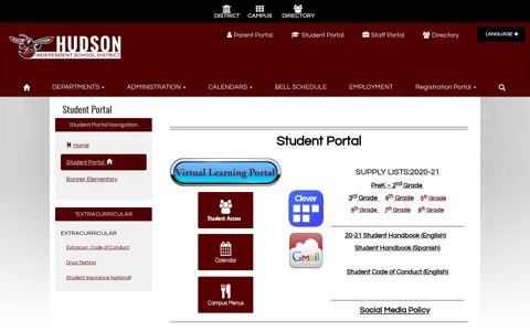 Student Portal - Hudson ISD