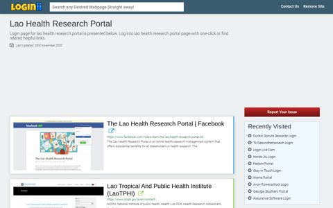 Lao Health Research Portal - Loginii.com