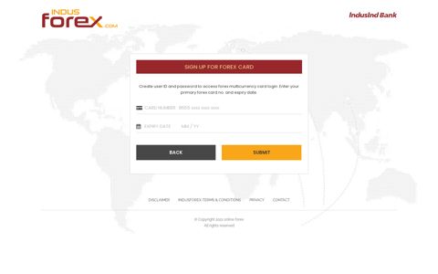 Sign Up For Forex Card - IndusForex - IndusInd bank's Forex ...