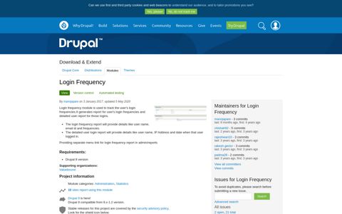 Login Frequency | Drupal.org