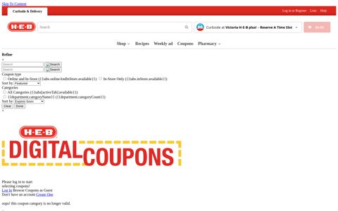 Sign up for HEB Digital Coupons - HEB.com
