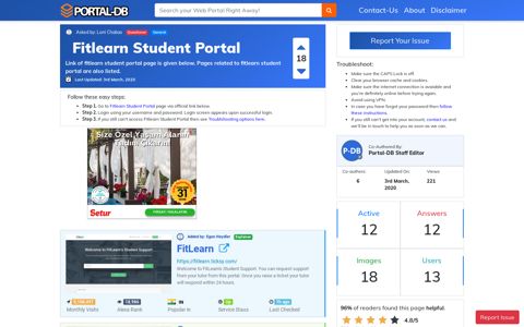 Fitlearn Student Portal