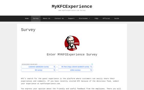 Survey – MyKFCExperience