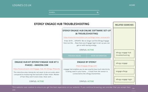 efergy engage hub troubleshooting - General Information ...
