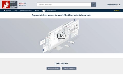 Espacenet – patent search