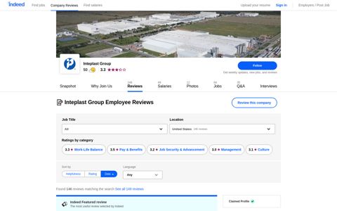 Working at Inteplast Group: 147 Reviews | Indeed.com