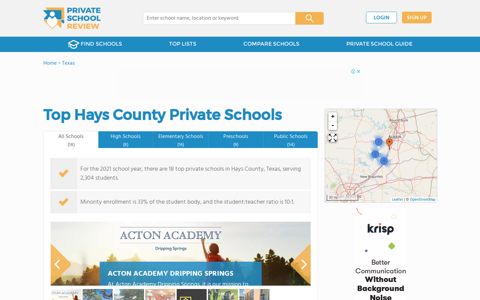 Top Hays County, TX Private Schools (2020-21)