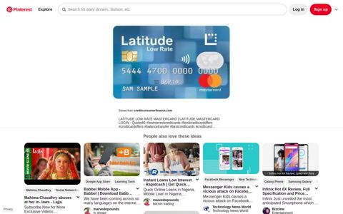 LATITUDE LOW RATE MASTERCARD | LATITUDE ... - Pinterest