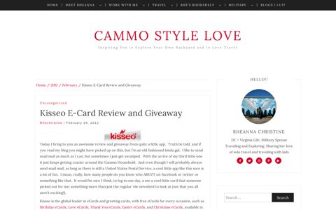 Kisseo E-Card Review and Giveaway - Cammo Style Love