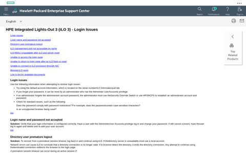 HPE Integrated Lights-Out 3 (iLO 3) - Login Issues