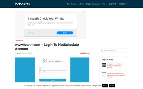 www.fourth.com - Login To HotSchedule Account - Iviv.co