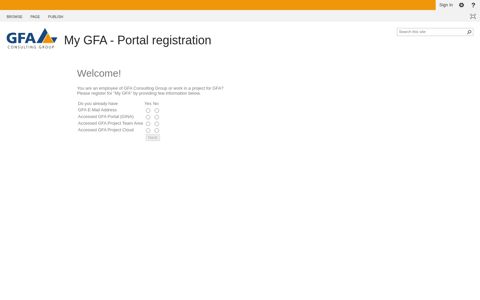 My GFA - Portal registration - My GFA Login
