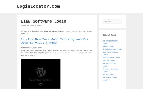 Elaw Software Login - LoginLocator.Com