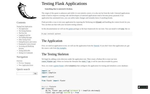 Testing Flask Applications — Flask Documentation (1.1.x)