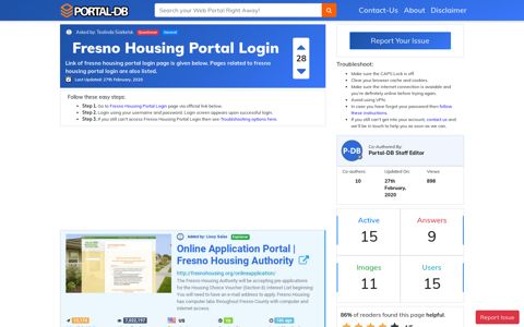 Fresno Housing Portal Login