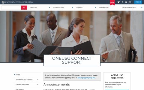 OneUSG Connect Support | University System of Georgia