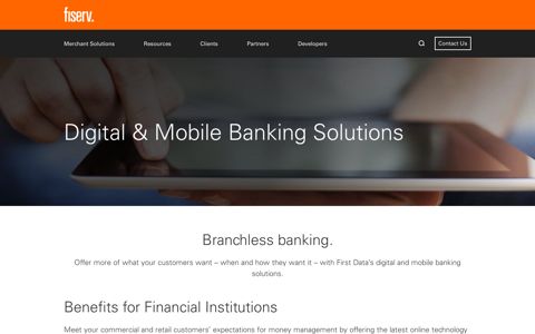 Digital & Mobile Banking Solutions | First Data