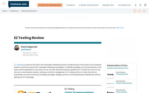 EZ Texting Review 2020 - business.com