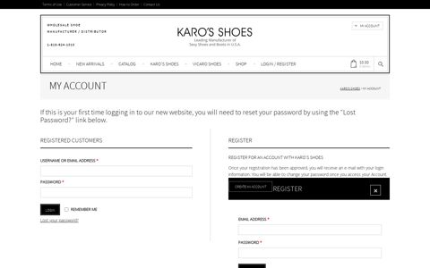 My Account - Karo's Shoes