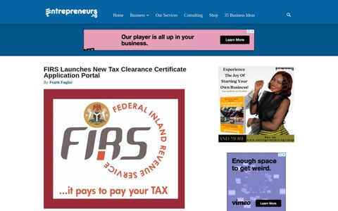 FIRS Launches New Tax Clearance Certificate Application ...