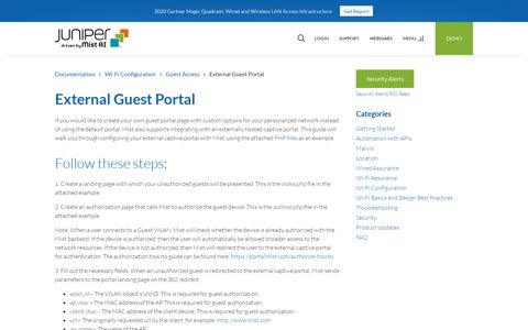 External Guest Portal - Mist