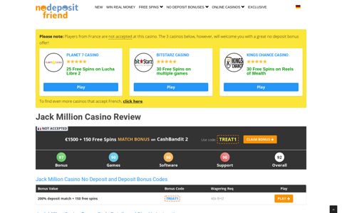 Jack Million Casino Review 2020 | Latest Bonus Codes