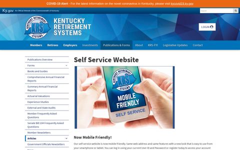 Self Service Website - Kentucky Retirement Systems
