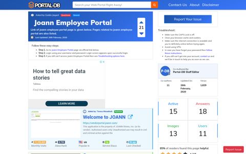 Joann Employee Portal